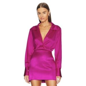 Frame silk hot pink mini skirt!